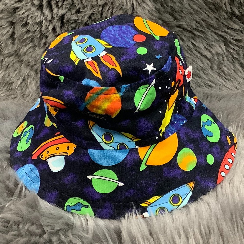 Snug As A Bug | Infant's Bucket Hat | Space